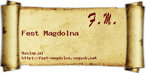 Fest Magdolna névjegykártya